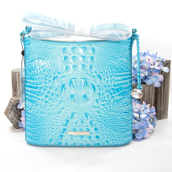 NWT Brahmin Katie Tropic Blue Melbourne Crossbody Bag NWT - Picture 1 of 9